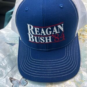 Retro Blue and White Trucker Cap